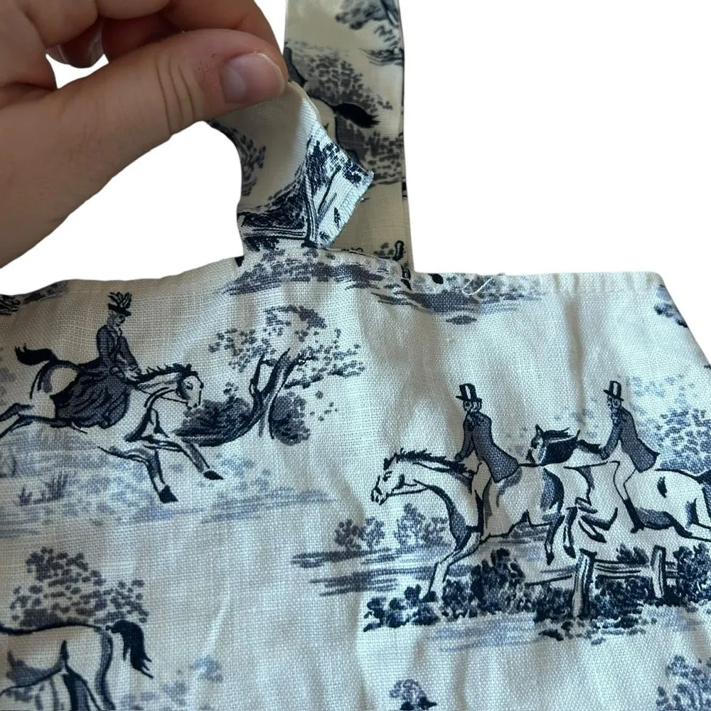 Reformation S Equestrian‎ Toile Crop Top Cream Blue 100% Linen European Summer - Image 10