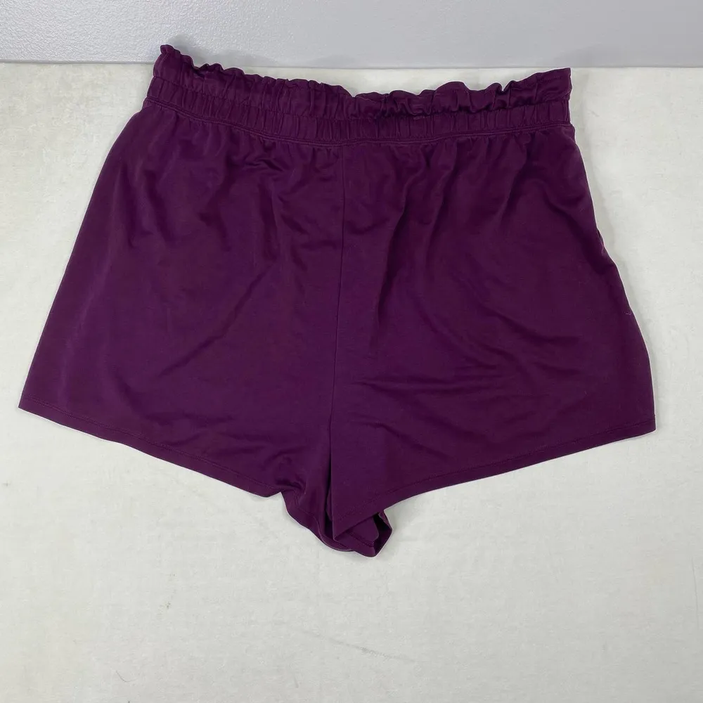 Fabletics Purple Casual Comfy High Rise Drawstring Shorts Women’s 3XL - Image 3