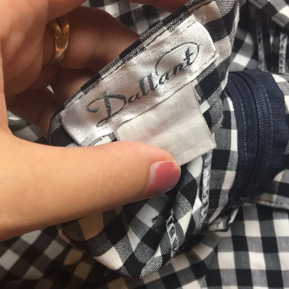 VINTAGE GINGHAM PLAID CROP PANTS Black Size 30 - Image 4