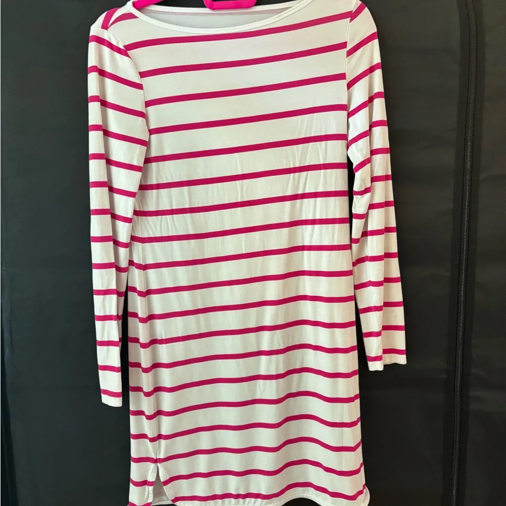 Coolibar Mott 50 SPF Striped Dress White - Image 3