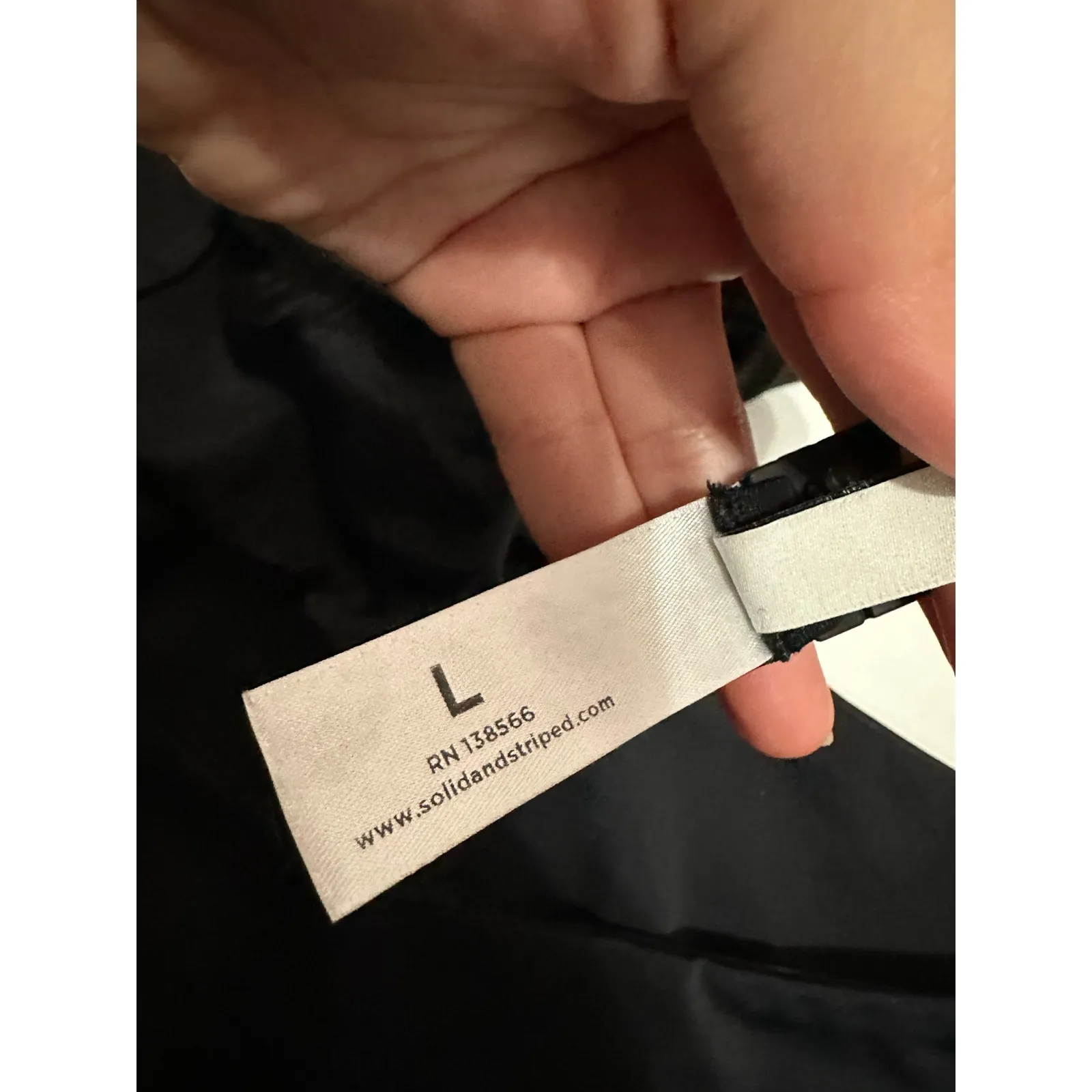 Solid‎ & Striped Bella One-Piece black Swimsuit size Large - Image 5