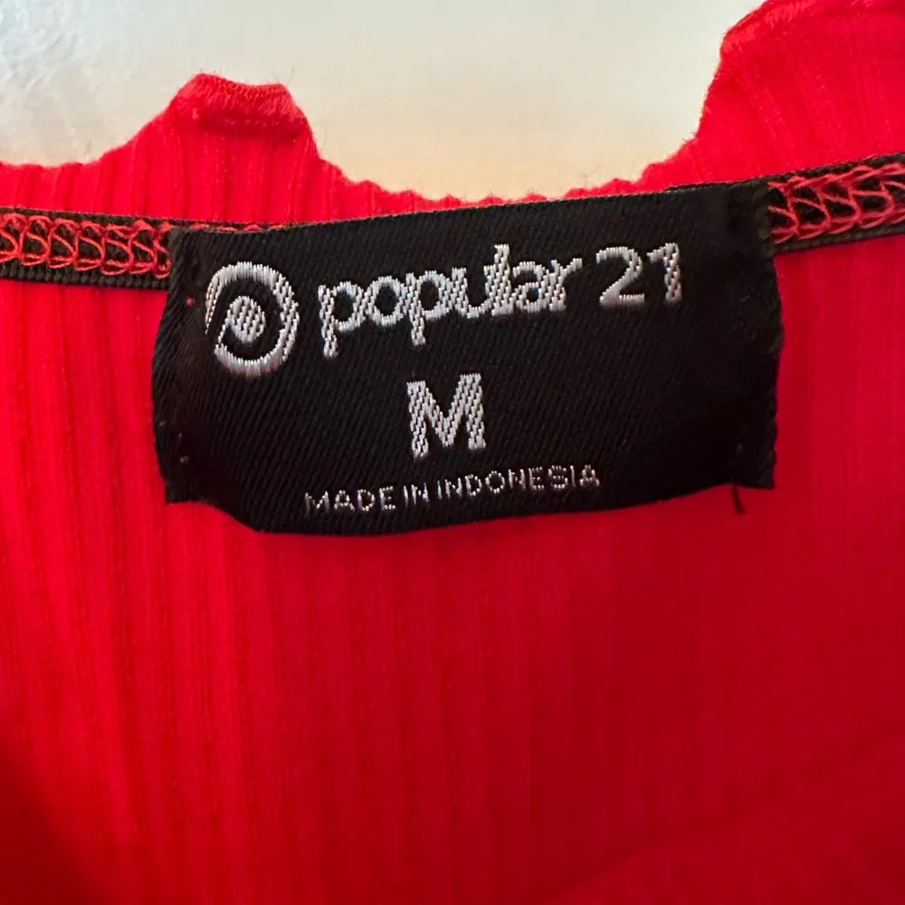 Popular 21 - Beautiful Red Double Strap Dress with Ruffle Detail - Brand new! - Image 3