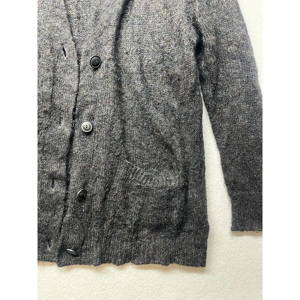 Ralph Lauren Denim & Supply Women’s Gray Cardigan Size Medium Italian Yarn - Image 3