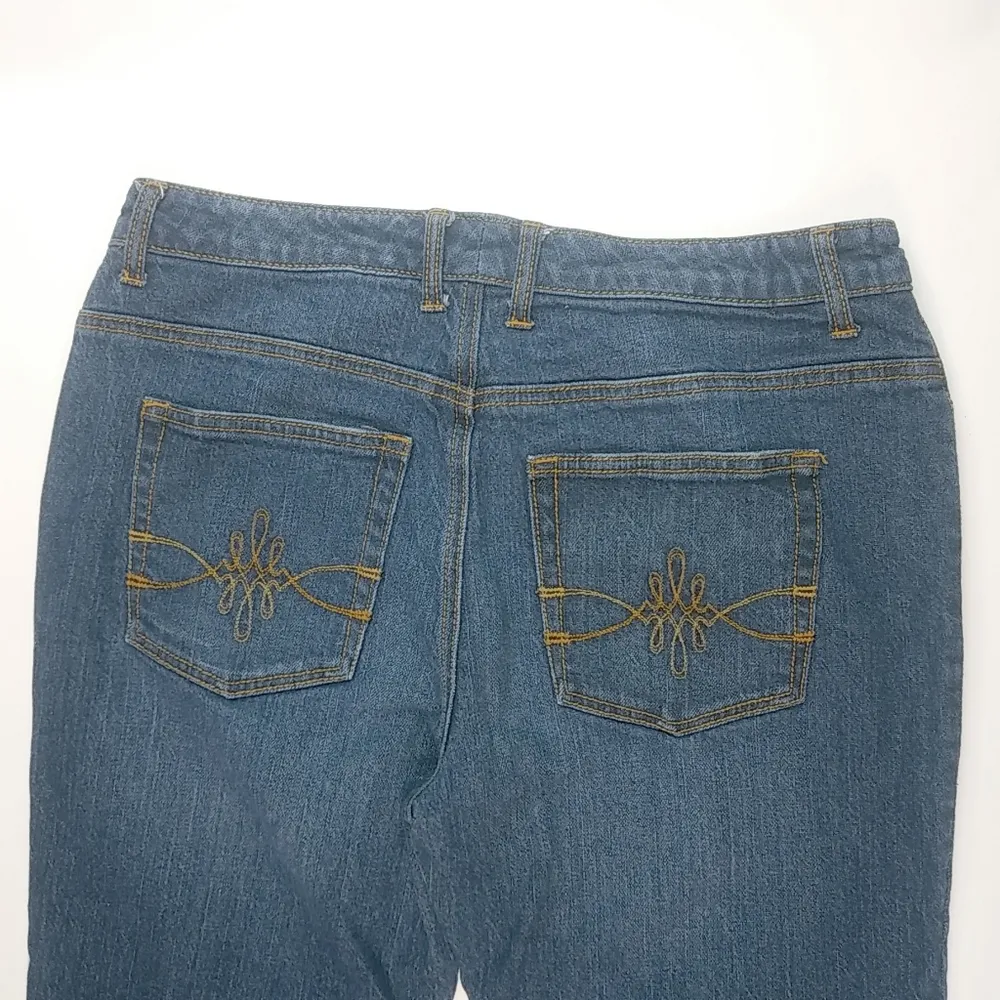 Ruff Hewn 8 32 Medium Dark Wash Capri Jeans Plus - Image 3