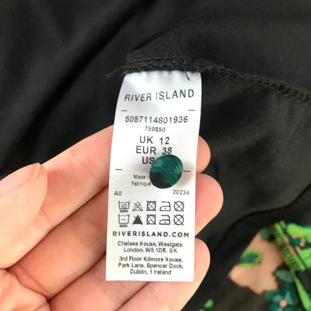 ASOS River Island Cowl Neck Mini Dress in Green Floral - Image 11