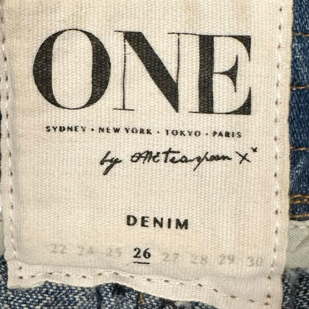 One Teaspoon Hunters Mid Waist Boyfriend Elasticated Denim Shorts 26 XS Small - Image 7