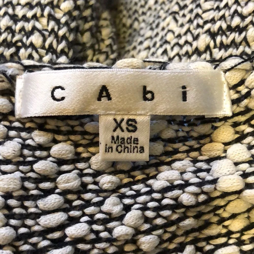 CAbi Black White Tape Yarn Tank Top Tunic Loose Fit Oversized XS - Image 7