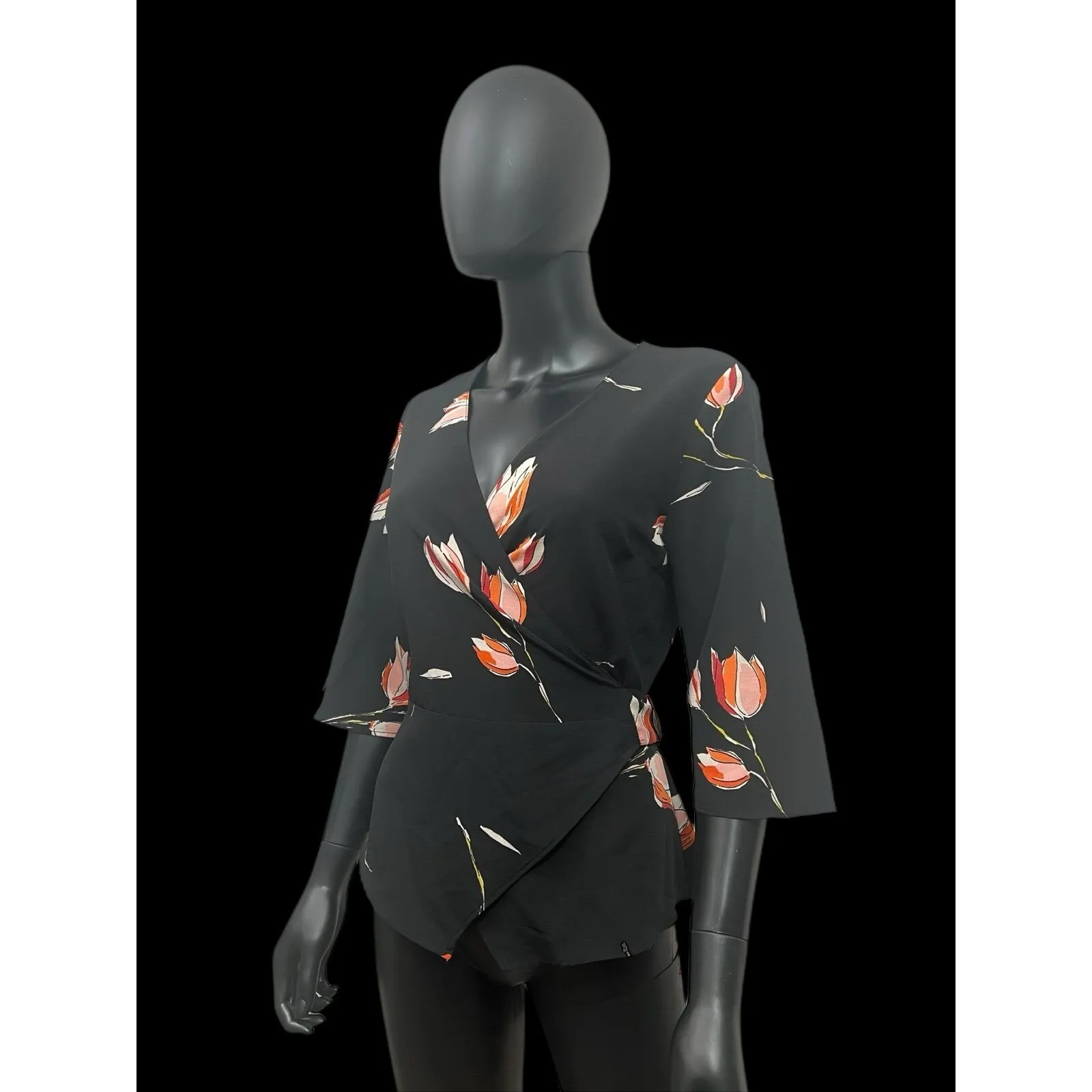 Zara Tulip Kimono Wrap Blouse‎ Size M - Image 3