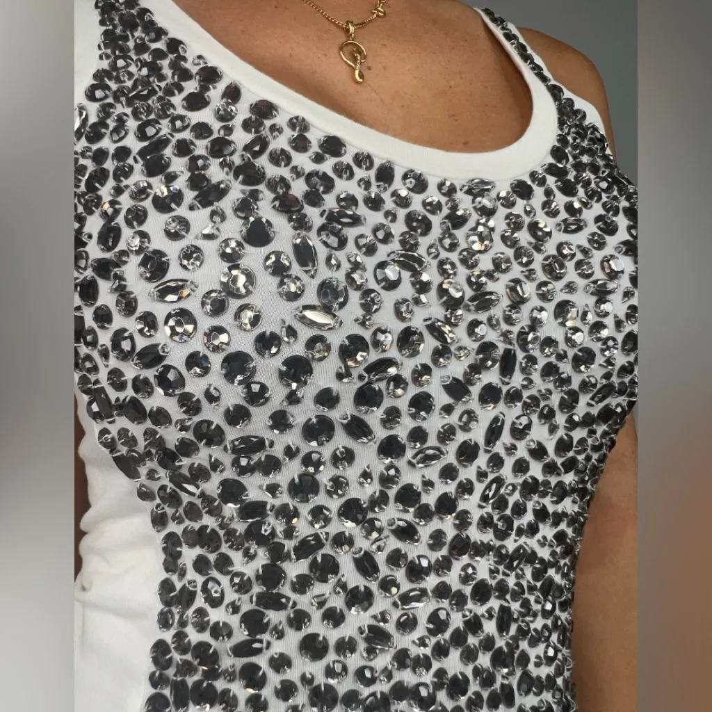 Tory Burch Beaded White Tank top - Image 4