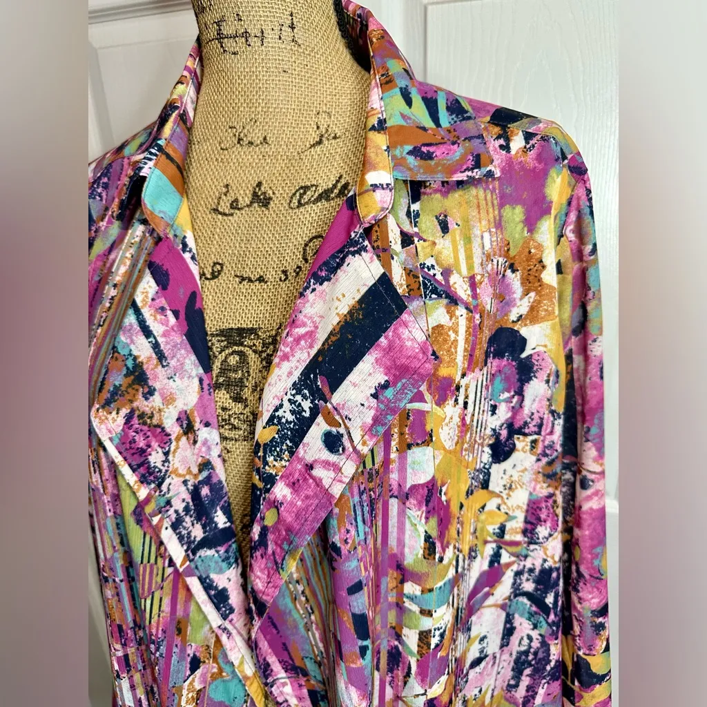 Multiples Womens 3 Quarters Sleeve Drapey Lapel Open Front Jacket - Image 3