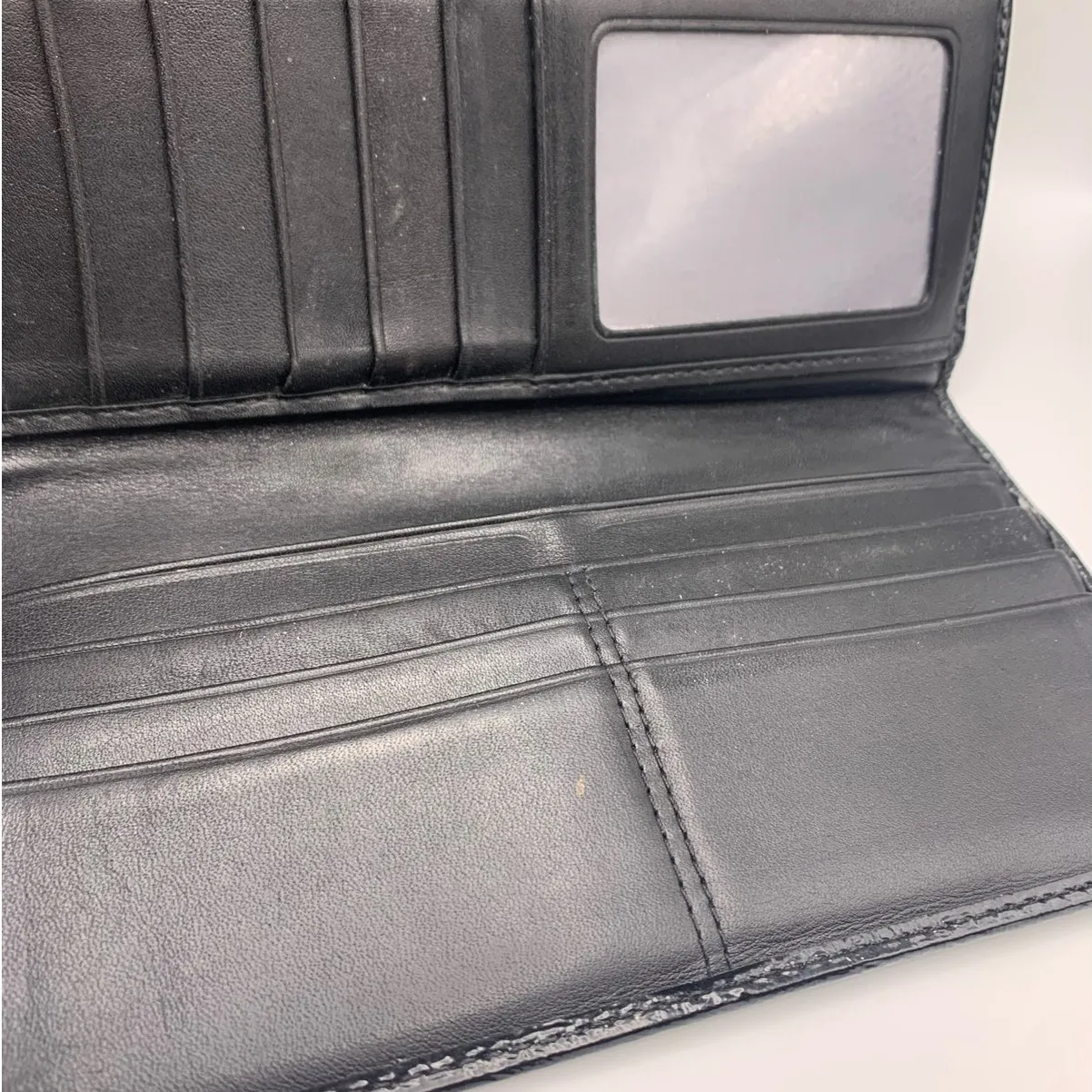 COACH Black Signature Canvas Wallet - Image 7