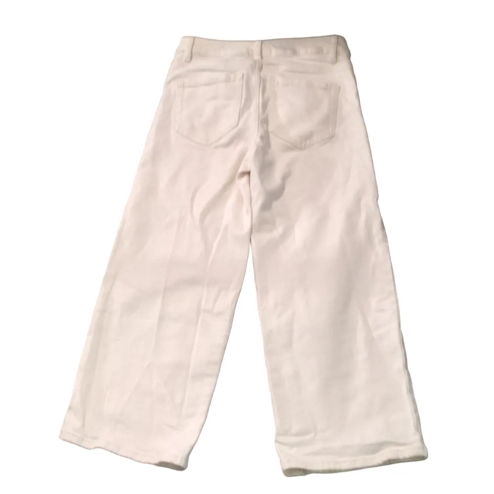 J. Jill Off White High Rise Full Leg Crop Jeans Size 2P - Image 7