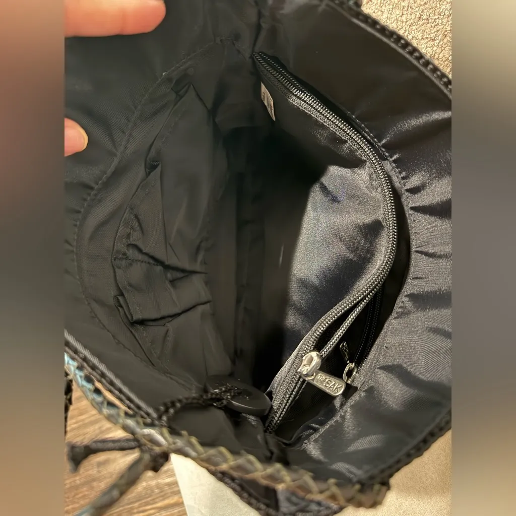 NWOT The Sak Black Crochet Shoulder Boho‎ Tote Bag - Image 7