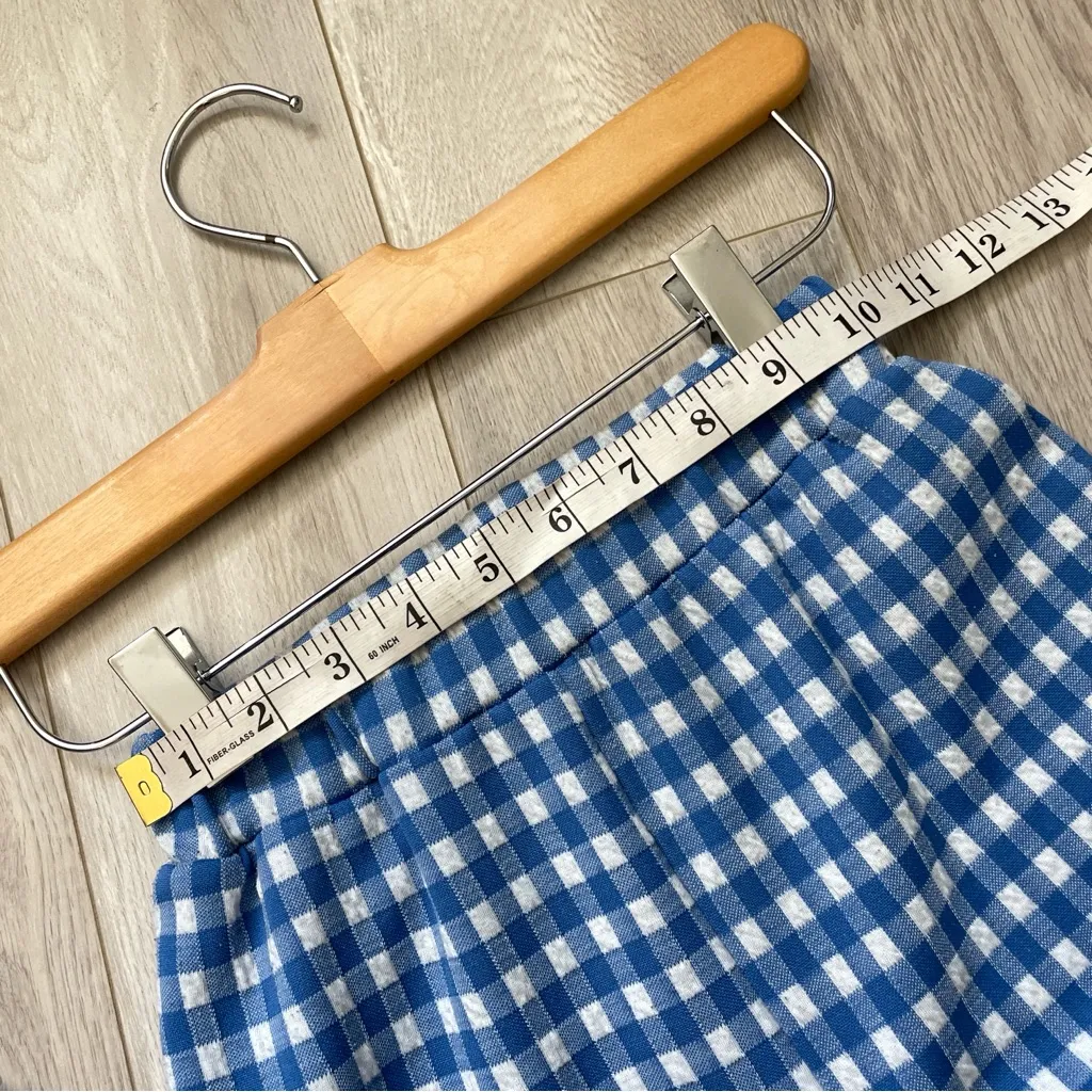 Urban Outfitters Pants gingham check casey kick flare womens Blue (xsmall) - Image 7