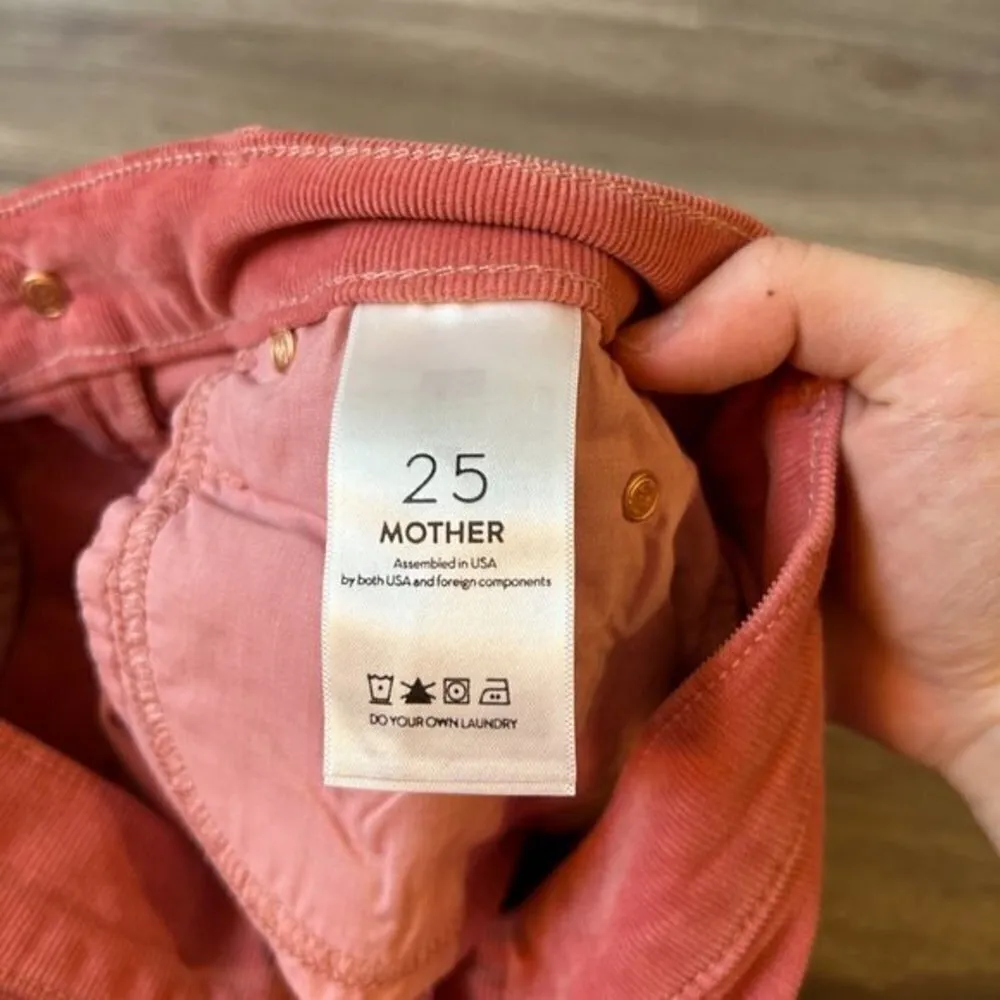 Mother The Cha Cha Chew Pink Corduroy Pants Size 25 NWT - Image 7