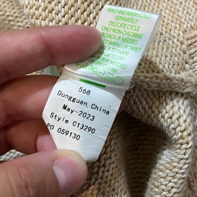 Lilly Pulitzer‎ Bayport Sweater Sand Bar Marl Size Large Style 013290 Cotton - Image 6