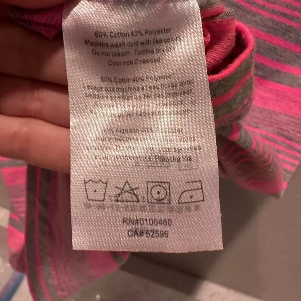 Kavu Pink &‎ Gray Striped Mini Tank Sleeveless Dress Size XS Pockets Casual - Image 3