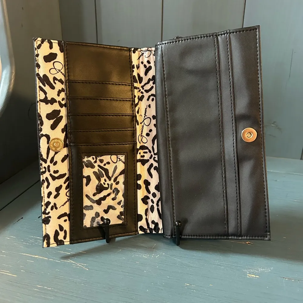 Jessica Simpson Black Faux Leather Wallet - Image 4