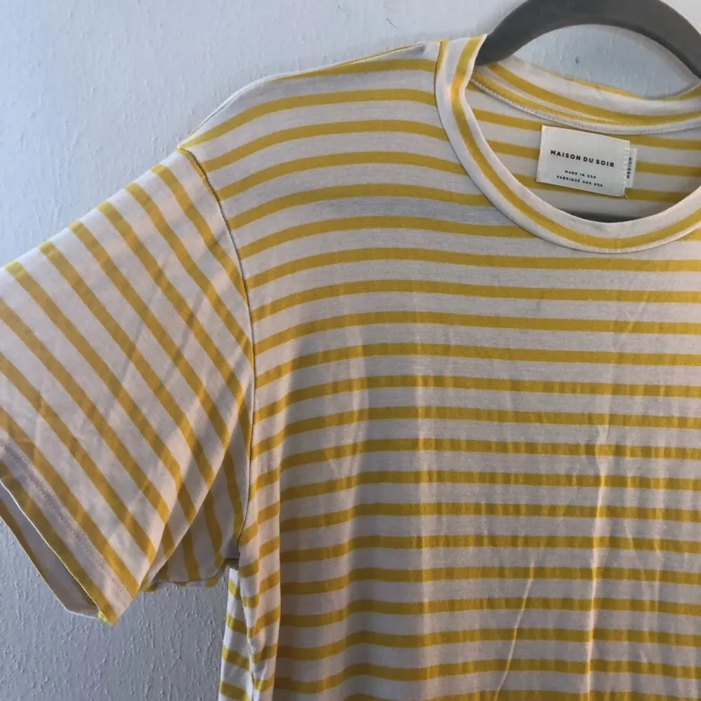 Anthropologie Sleep Top Maison du Soir Striped Tee Sz M EUC Short Sleeves - Image 6