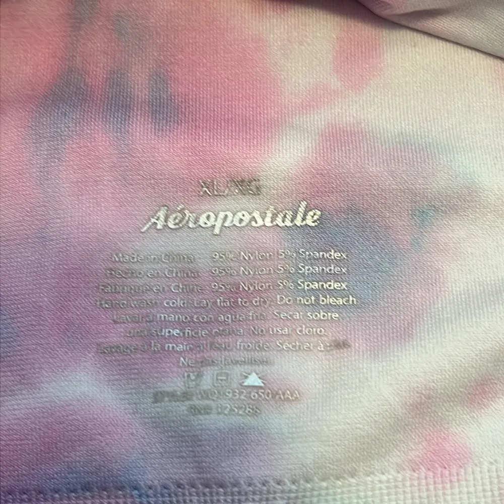 AeroSport Pink & Black Tie-dyed Padded Sports Bra - Image 5