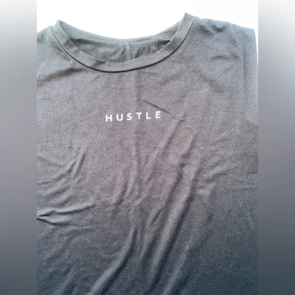 lovers of hYOUmanity Womens Medium Black Hustle Short Sleeve Athletic Tee - Image 4