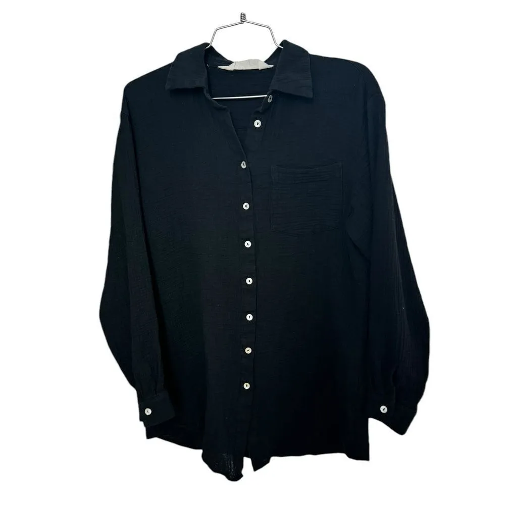Citrine HAMPTON SHIRT in black (gauze) Size small - Image 4