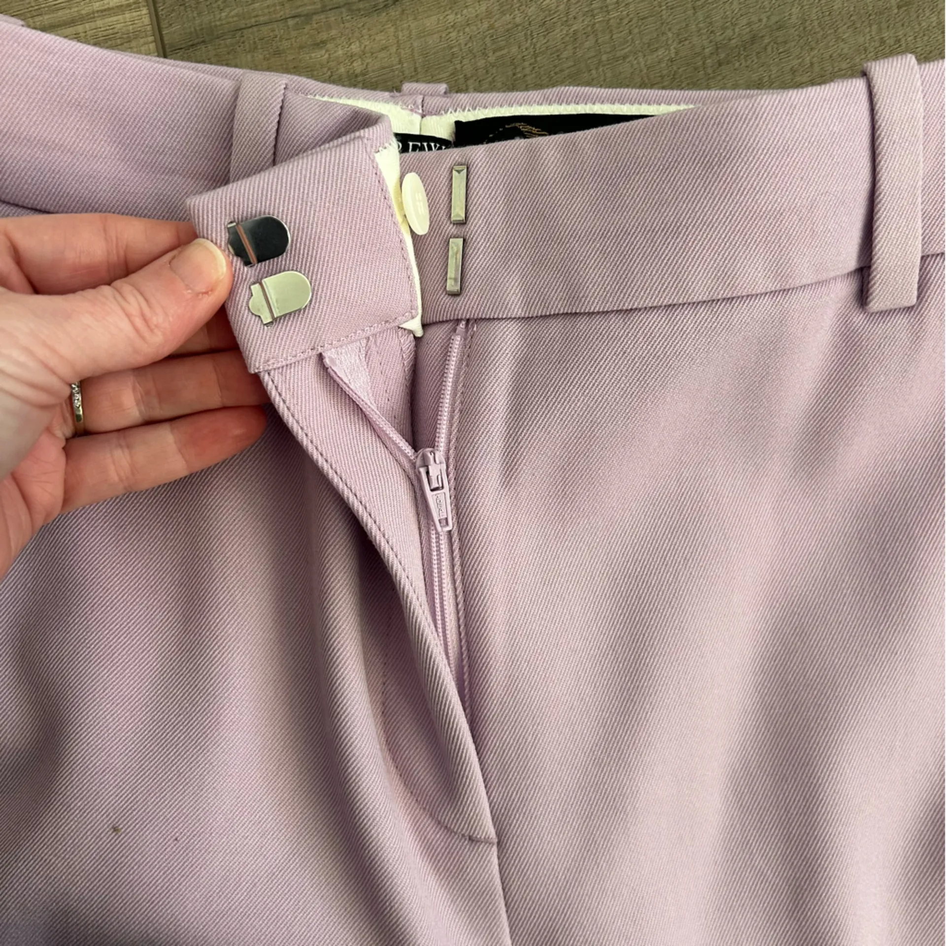 J. Crew Ora Tessuti Lavender Purple Wool Blend Cuffed Wide Leg Trouser Pant 6 - Image 8