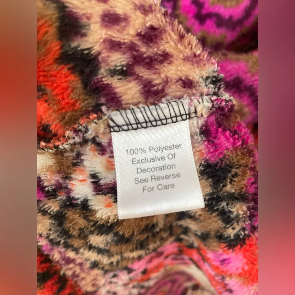 Vera Bradley Rosewood Floral Wrap Fleece Hooded Bath Lounge Robe; size S/M - Image 7