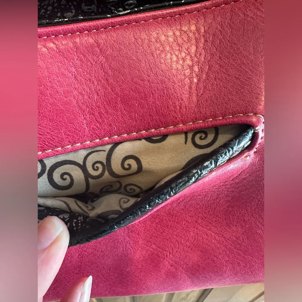 Sugar Skull Handbag Concealed Carry Shoulder Day Of The Dead Purse Pink Black - Image 7