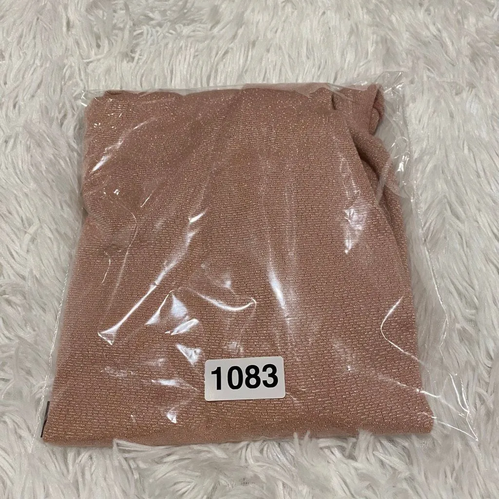 Michael Stars Dora Shine 3/4 Sleeve Tee in Rose Gold Shimmer OS - Image 7