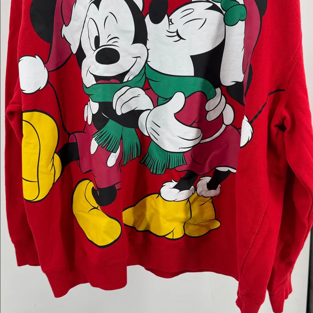 Disney Women's Mickey Minnie Christmas holiday sweatshirt 3X plus boat neck - Image 6