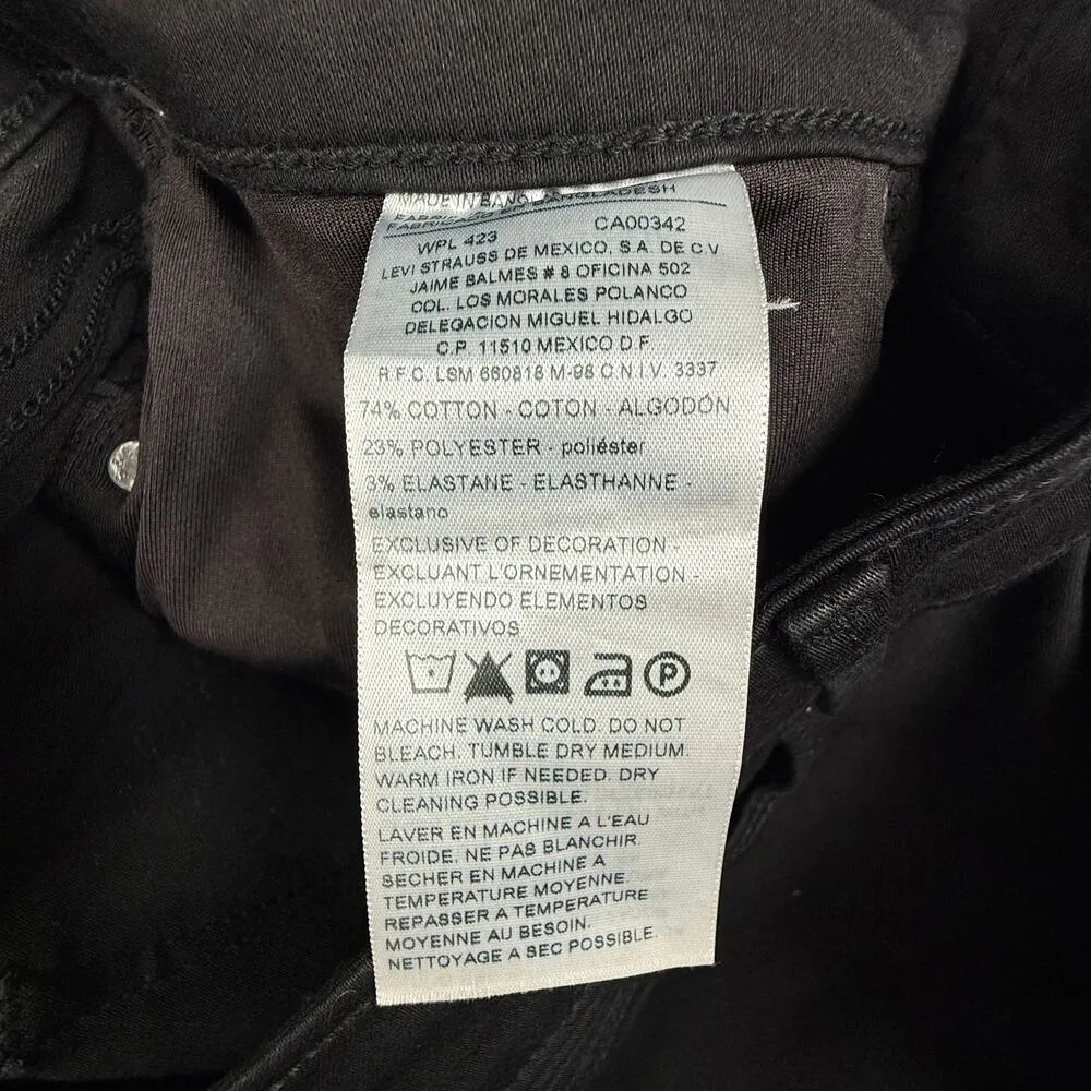 Levi's Denizen Modern Crop Essential Stretch Cuffed Jeans Black Misses 10 NWT - Image 5