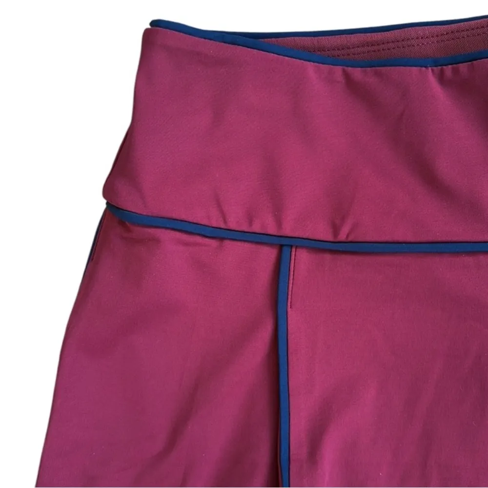 NWT Original Penguin Multi Piped Pleated Skort Burgundy Blue Size XL - Image 5