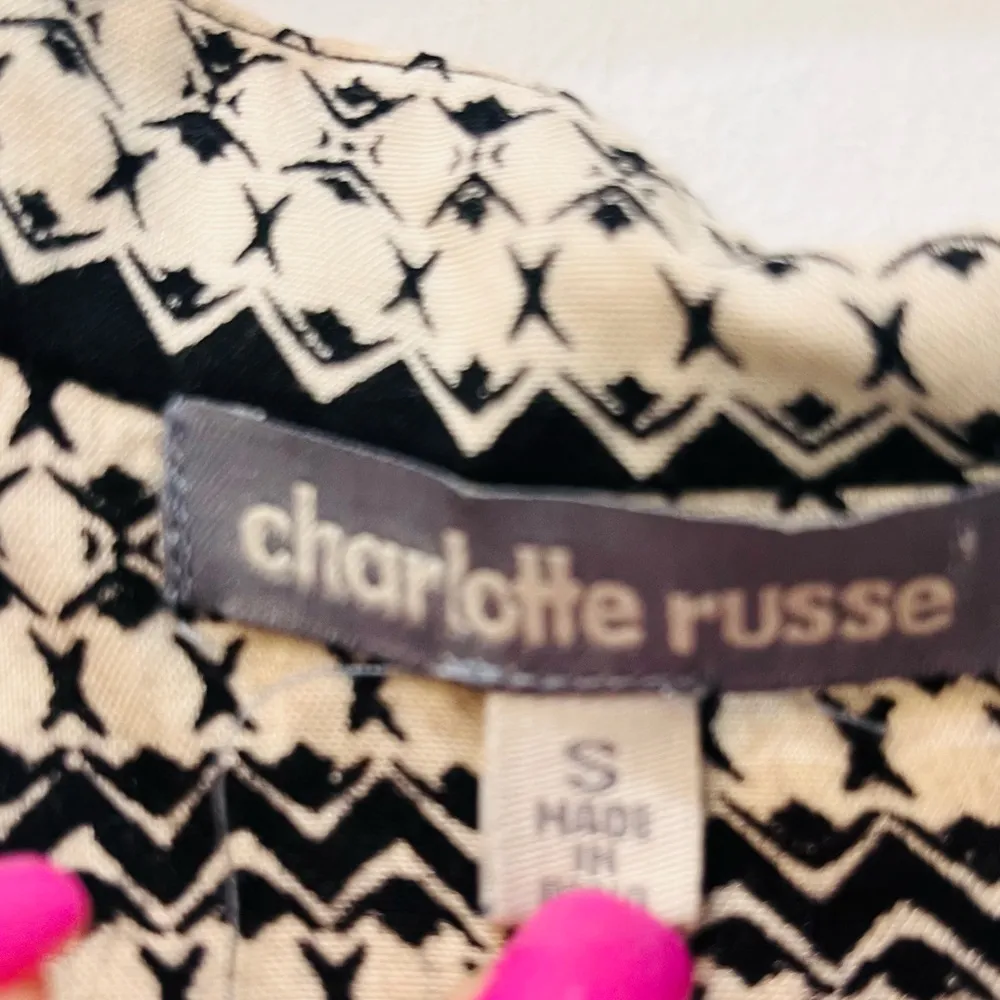 Charlotte Russe chevron tribal print drawstring waist boho dress small - Image 2