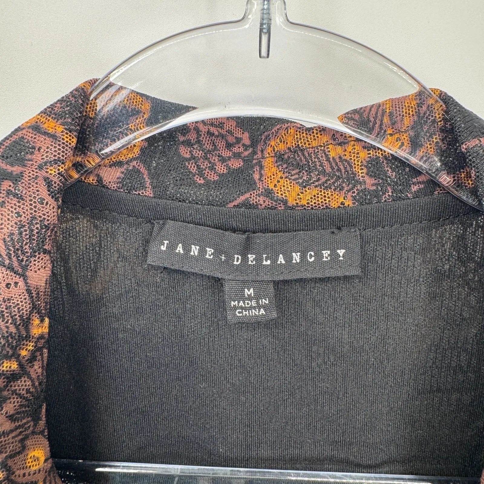 Jane + Delancey Button Front Fall Shirt Womens Medium Brown Black Whimsigoth - Image 6