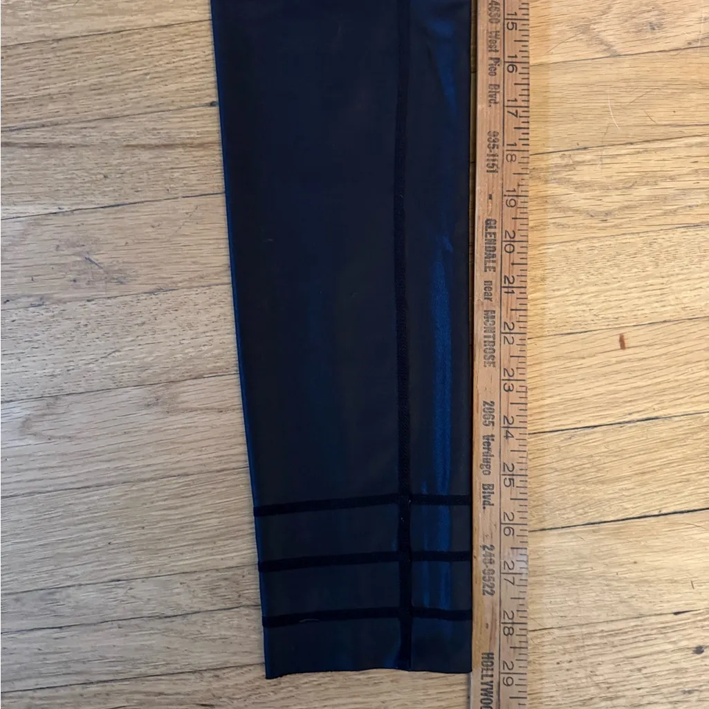 MPG Sportswear Black Faux Leather Sports Bra & Leggings Set - Image 8