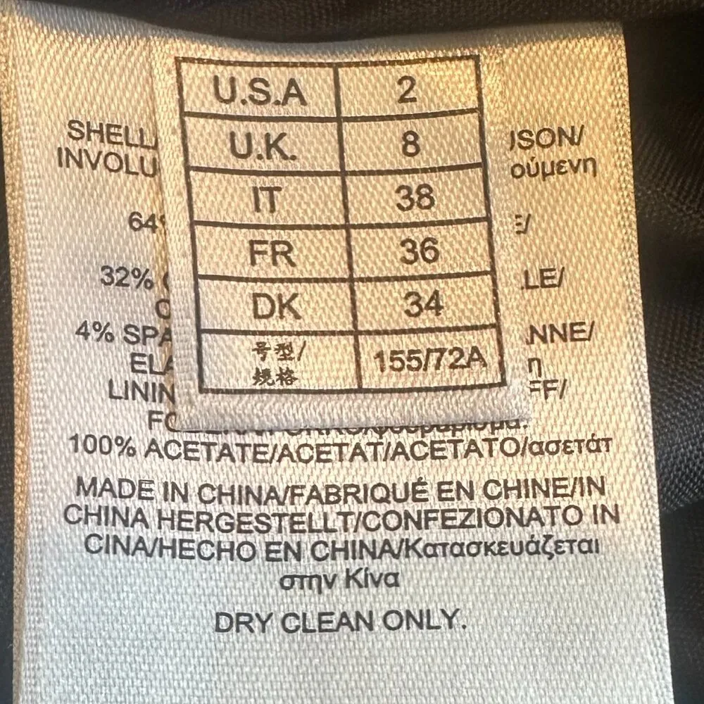 Brooks Brothers Black White Floral Print Dress Sheath Sleeveless Size 2 Women's - Image 11