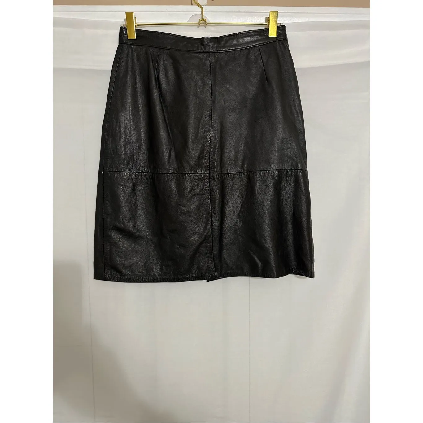 Patricia Wolf vintage leather skirt Black Size 12 - Image 6