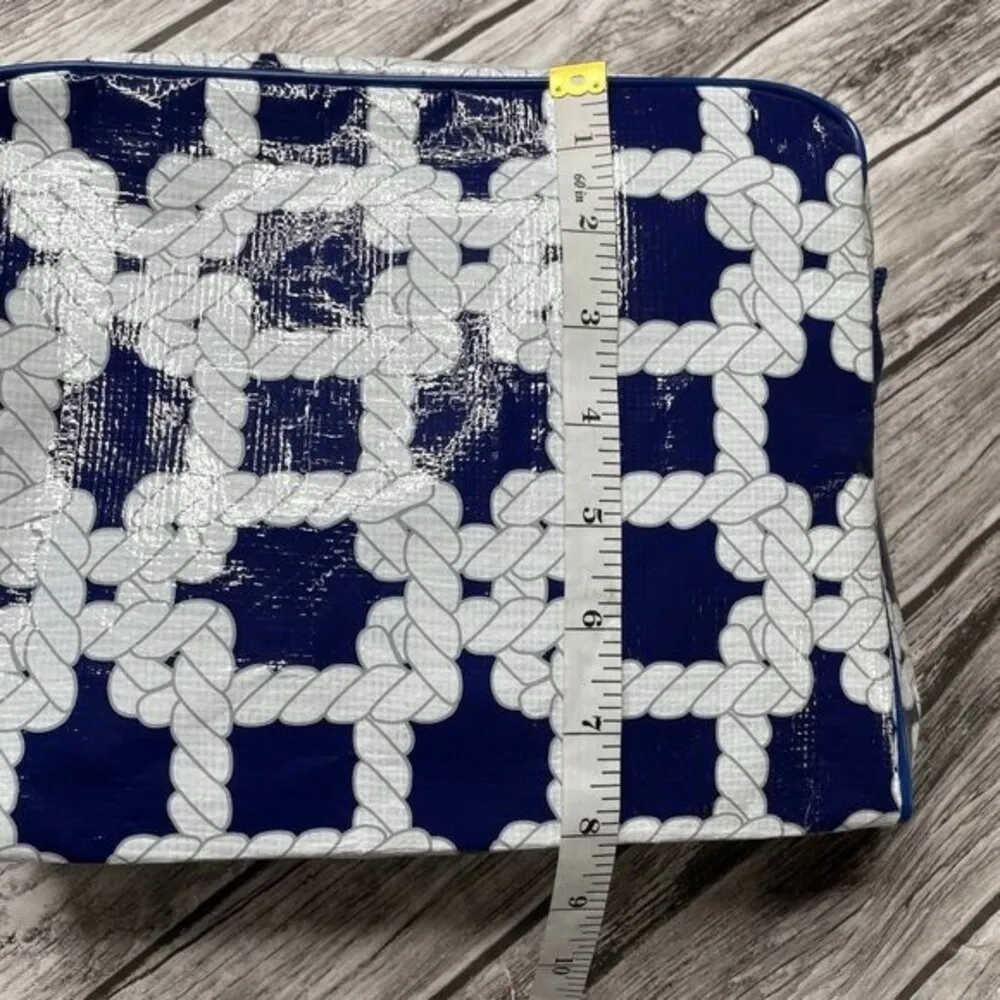 Bella Toiletry Bag Nylon Canvas Straps Rope Knot Pattern Zip Zipper Inner Pocket - Image 11