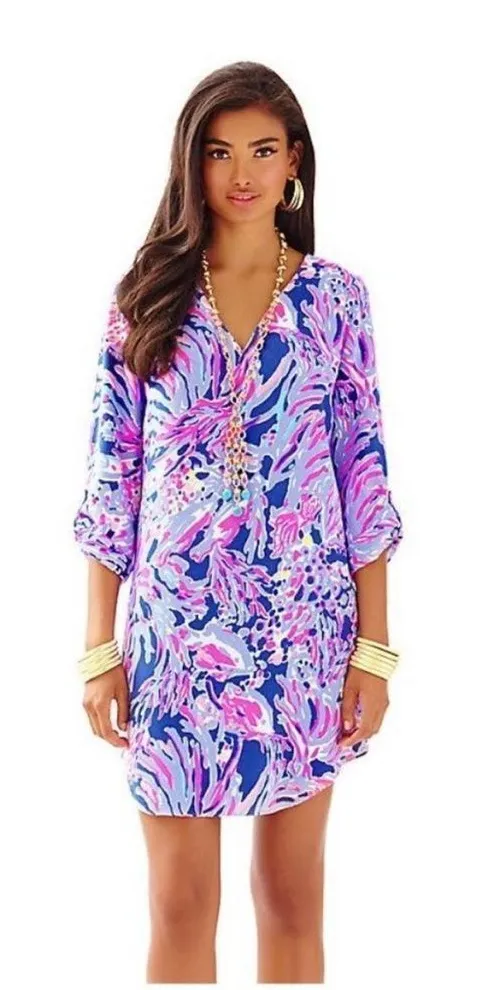 Lilly Pulitzer Arielle Dress Shrimply Chic - Image 1