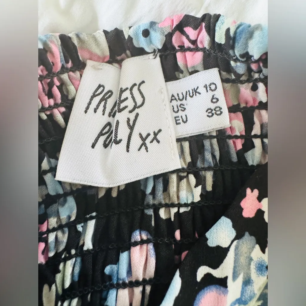 Princess Polly Kassie Long Sleeve Mini Dress in Black Floral Size 6 - Image 7