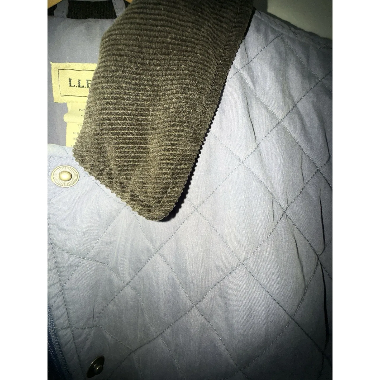 Vintage LL Bean Quilted Barn Jacket Womens Small PET Corduroy Collar Retro Lilac Orange Size undefined - Image 4