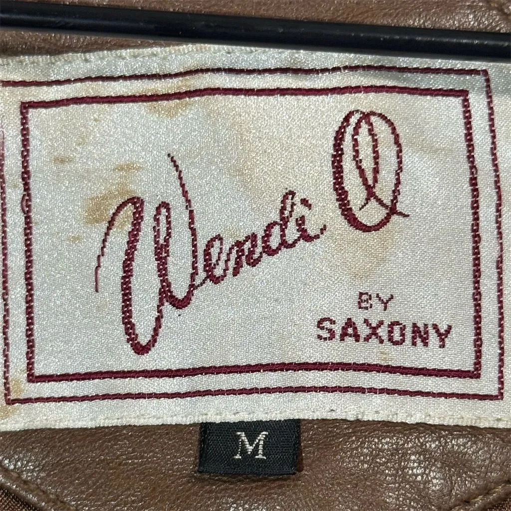 Vintage Wendi Q by Saxony Leather Jacket Brown Oversized 80s 90s Korea Women’s M Size M - Image 10