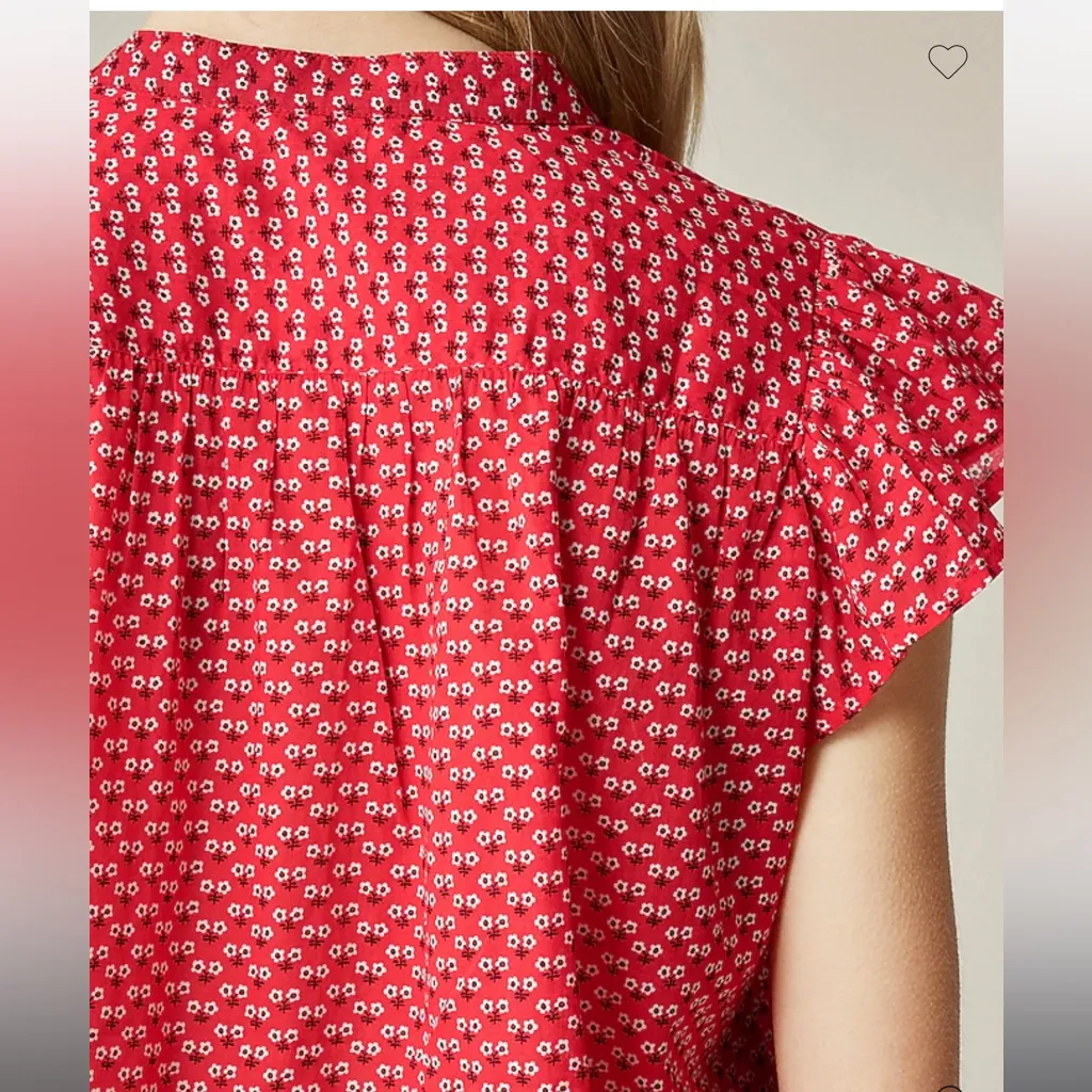 J.Crew Flutter-sleeve button-up shirt in cotton voile - Image 2