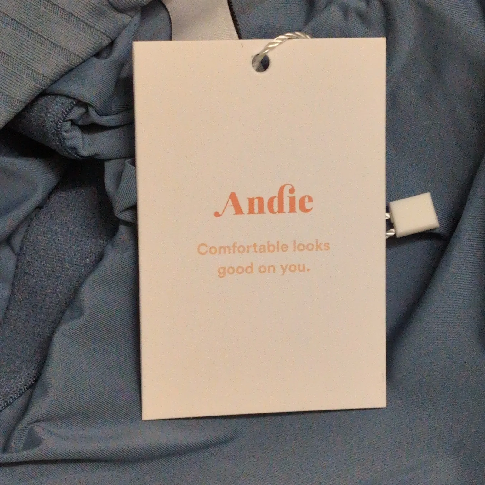 Andie Fiji One Piece Wide Rib Marlin Blue Strappy Swimwear Bathing Suit XL New - Image 10