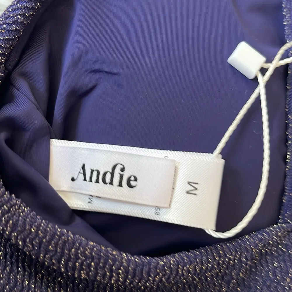 Andie Swim Women’s The Honolulu top in cosm/dark blue sparkle size Medium - Image 6