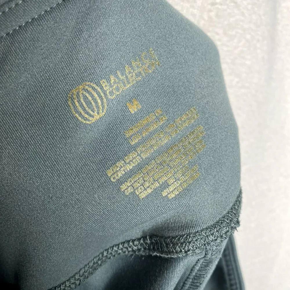 Balance Collection Athletic Workout Spandex Biker Shorts Gym Yoga Green Medium - Image 3