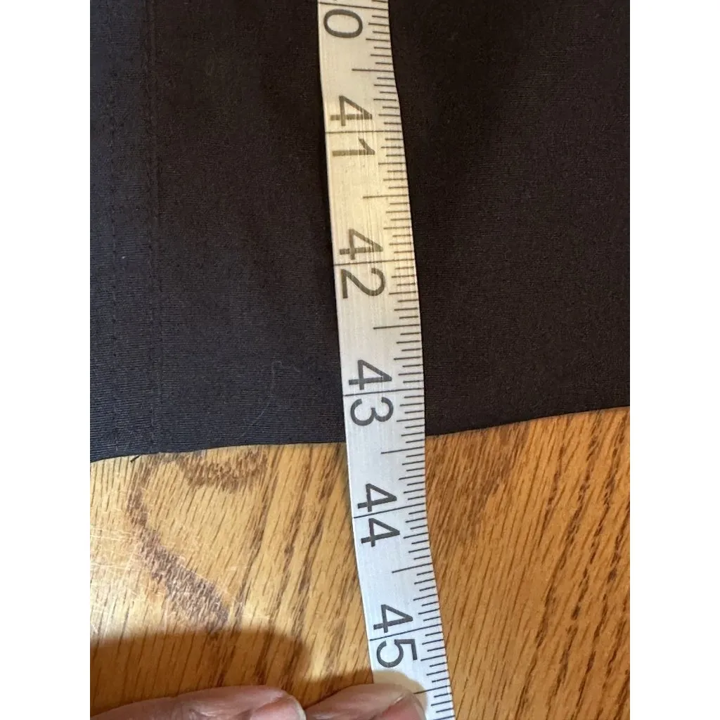 J Gallery Women’s Black Trench Coat Medium Long Belted Double Breasted Classic 7 - Image 9