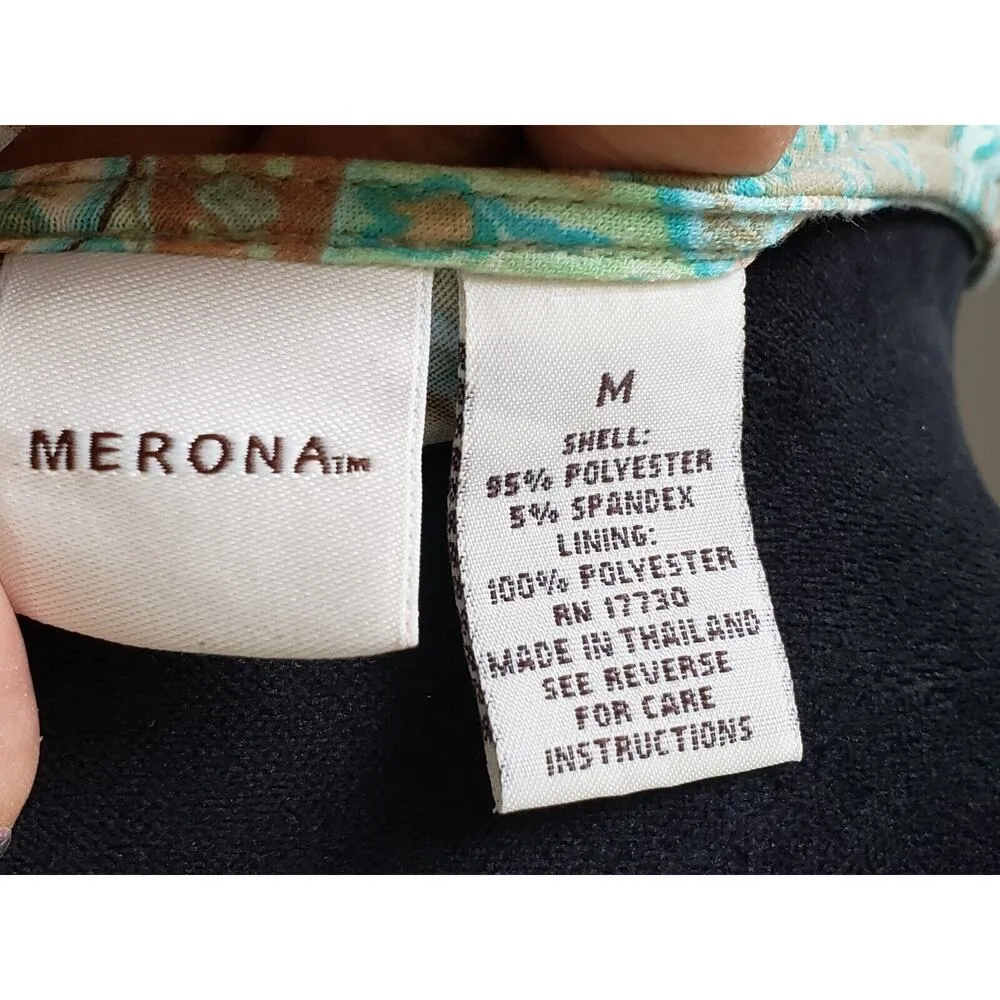 Merona Women's Multicolor Polyester V-Neck Sleeveless Knee Length Dress Medium - Image 8