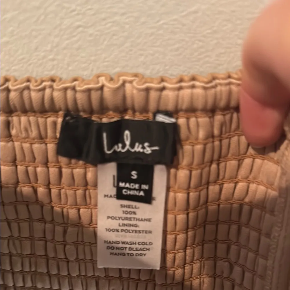 Lulu's Tan Faux Leather Bustier Brown - Image 2